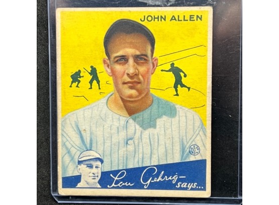1934 Goudey JOHN ALLEN!