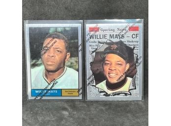 WILLIE MAYS CHROME INSERTS WITH FILM!!!