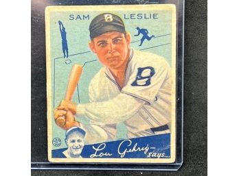 1934 Goudey SAM LESLIE!