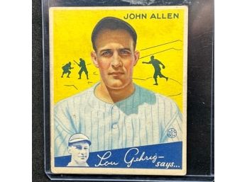 1934 Goudey JOHN ALLEN!