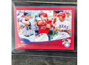 2013 TOPPS RED PARALLEL MIKE TROUT BATTING LEADERS