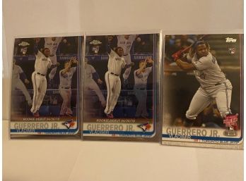 2019 TOPPS CHROME VLAD JR ROOKIES AND TOPPS HR DERBY ROOKIE