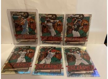 DONRUSS UNLEASHED SIX CARD LOT LOADED WITH STARS