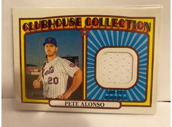 2020 TOPPS HERITAGE GAME USED PETE ALONSO