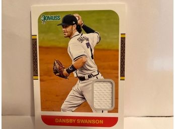 2021 DONRUSS DANSBY SWANSON GAME USED