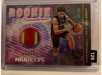 2017 NBA HOOPS TYLER DORSEY TRY COLOR RELIC ROOKIE ONLY 25 MADE
