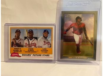 RONALD ACUNA JR LOT WITH TRIO ROOKIE CARD