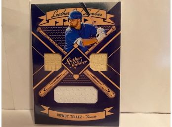 2019 LEATHER & LUMBER ROWDY TELLEZ BAT AND JERSEY RELIC