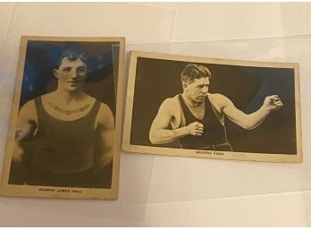 1922 RISING BOXING STARS SEAMAN JAMES HALL AND GEORGE COOK