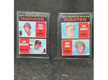1971 TOPPS ROOKIE STARS COLBERT, LOWENSTEIN, CAMBRIA & CLINES