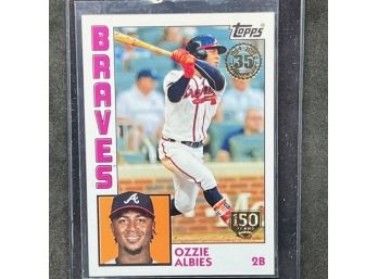 2019 TOPPS OZZIE ALBIES 150TH ANNIV GOLD STAMP ONLY 150 MADE!