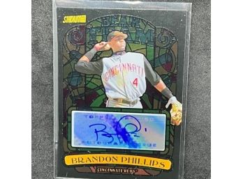 2009 TOPPS BRANDON PHILLIPS STAINED GLASS AUTO! RARE
