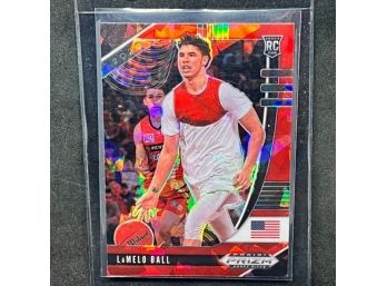 2020 PRIZM LAMELO BALL RED CRACKED ICE RC!!