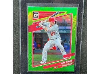 2021 OPTIC MIKE TROUT GREEN PRIZM!!! HOT CARD