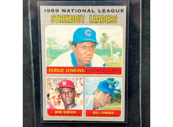 1970 TOPPS K LEADERS BOB GIBSON AND FERGIE JENKINS HALL OF FAMERS!!!