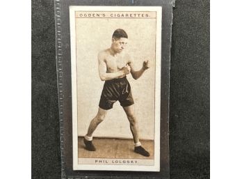 1928 Ogden's Pugilists In Action Boxing Cigarette Card PHIL LOLOSKY