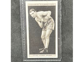 1928 Ogden's Pugilists In Action Boxing Cigarette Card YOUNG JOHNNY BROWN