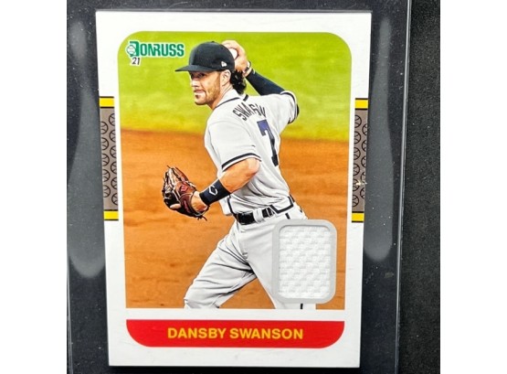 2021 DONRUSS DANSBY SWANSON  PLAYER-WORN RELIC