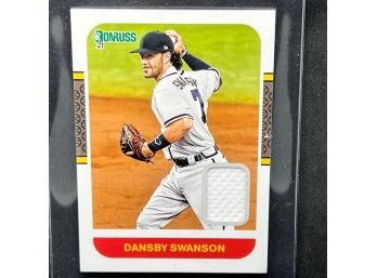 2021 DONRUSS DANSBY SWANSON  PLAYER-WORN RELIC