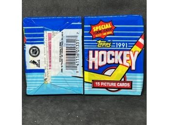 1991 TOPPS NHL (2 PACKS)