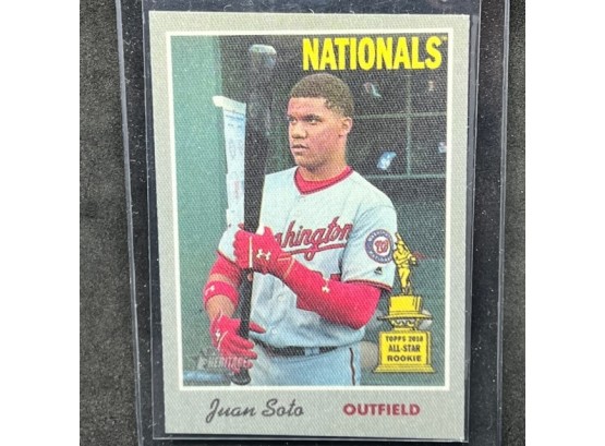 2019 TOPPS HERITAGE JUAN SOTO ROOKIE CUP STICKER