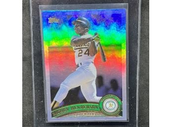 2021 TOPPS RICKEY HENDERSON RAINBOW FOIL ONLY 150 MADE!