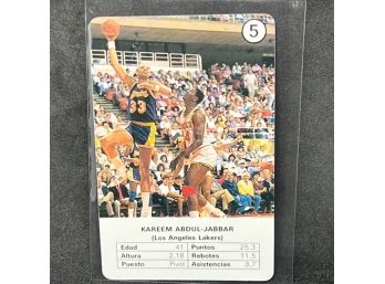1988 Estrellas Kareem Abdul Jabbar NBA CARD