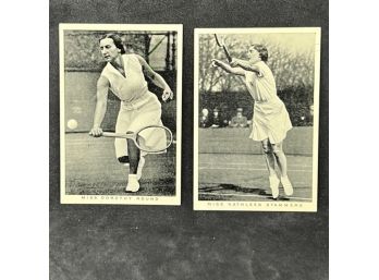1937 Wills British Embassy Sporting Personalities Tobacco Kathleen Stammers & DOROTHY ROUND!!