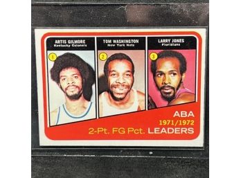 1973 TOPPS ABA LEADERS - ARTIS GILMORE, TOM WASHINGTON, LARRY JONES
