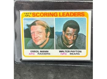 1978 TOPPS NFL SCORING LEADERS WALTER PAYTON!
