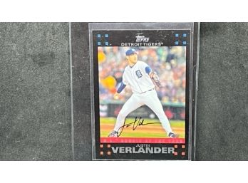 2007 TOPPS JUSTIN VERLANDER ROOKIE OF THE YEAR CARD