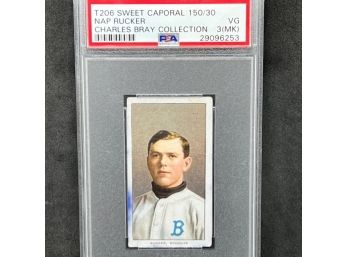 T206 NAP RUCKER - CHARLES BRAY COLLECTION!!! PSA 3!