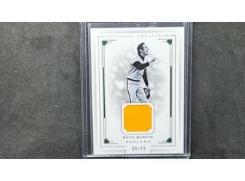 2016 NATIONAL TREASURES BILLY MARTIN GAME WORD RELIC SHORT PRINT!! ONLY 99 MADE