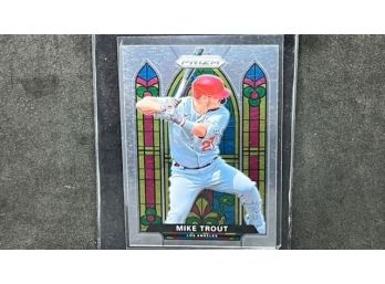 2021 PRIZM MIKE TROUT STAINED GLASS