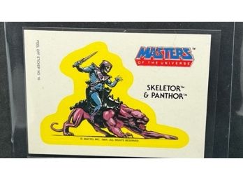 1984 MATTELL SKELETOR AND PANTHOR STICKER!!