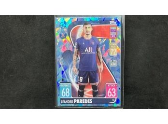 2022 TOPPS ATTAX LEANDRO PAREDES BLUE CRACKED ICE!