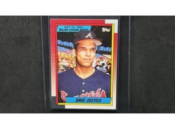 1990 TOPPS TRADED DAVID JUSTICE RC