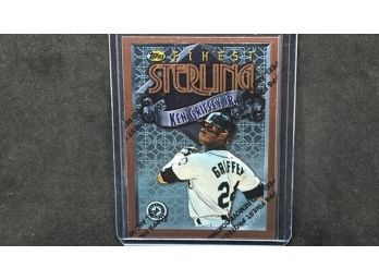 1996 TOPPS FINEST STERLING KEN GRIFFEY JR WITH FILM!!!