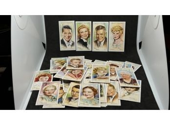 1934 JOHN PLAYER & SONS FILM STARS FULL SET W/ CARY GRANT, GINGER ROGERS, MAE WEST, WILL ROGERS & MORE
