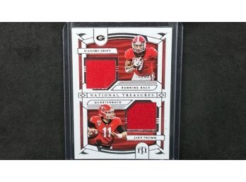 2020 NATIONAL TREASURES D'ANDRE SWIFT/JAKE FROMM RC RELICS!! ONLY 99 MADE