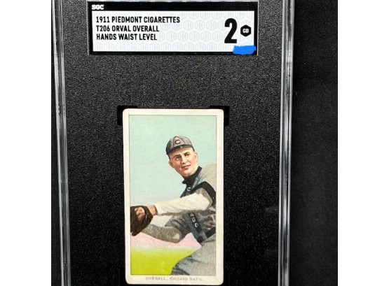 1911 PIEDMONT T206 ORVAL OVERALL SGC 2 (CUBS HOF)