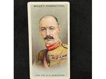 1917 Wills Allied Army Leaders Tobacco GEN. SIR HS RAWLINSON