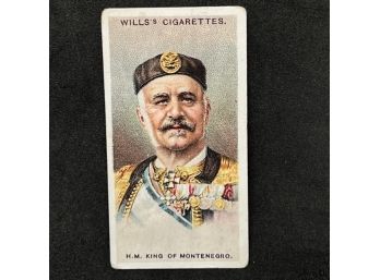 1917 Wills Allied Army Leaders Tobacco HM KING OF MONTEGRO