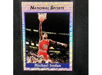 1990 NATIONAL SPORTS PROMO CARD MICHAEL JORDAN HOLOGRAM