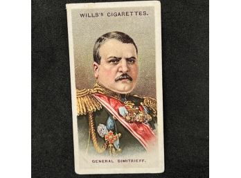 1917 Wills Allied Army Leaders Tobacco GENERAL DIMITRIEFF