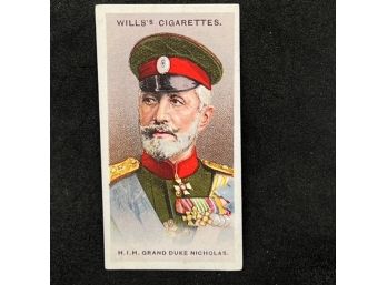 1917 Wills Allied Army Leaders Tobacco HIH GRAND DUKE NICHOLAS