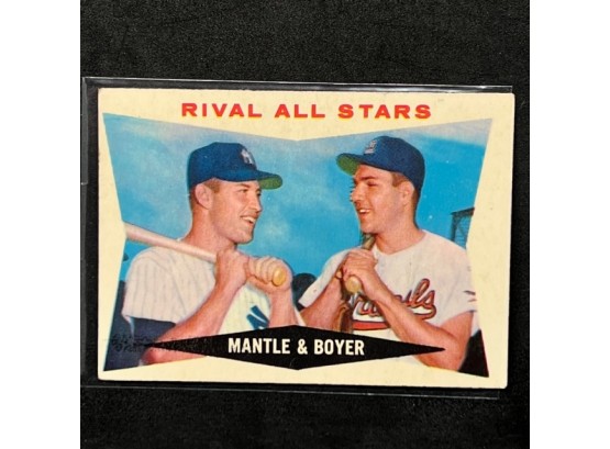 1960 TOPPS RIVAL ALL STARS MICKEY MANTLE/KEN BOYER