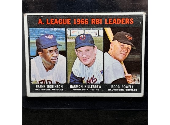 1967 TOPPS RBIE LEADERS FRANK ROBINSON, HARMON KILLEBREW & BOOG POWELL