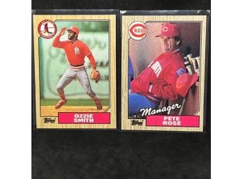 1987 TOPPS OZZIE SMITH AND PETE ROSE
