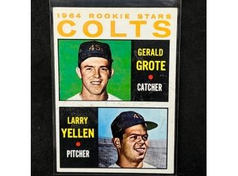 1964 TOPPS ROOKIE STARS COLTS GERALD GROTE & LARRY YELLEN